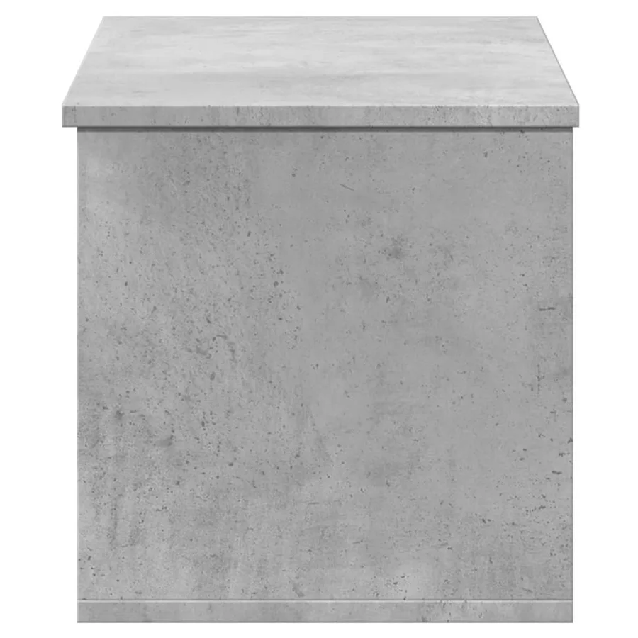 Boîte de rangement gris béton 90x35x35 cm bois d'ingénierie - 5