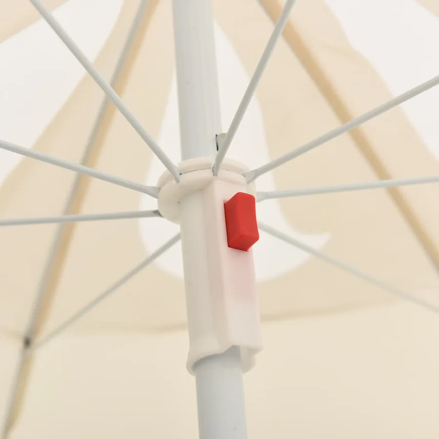 Parasol de jardin avec mât en acier sable 180 cm - 4