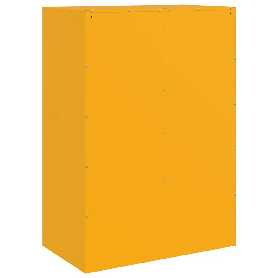 Buffet jaune moutarde 67x39x95 cm acier - 9