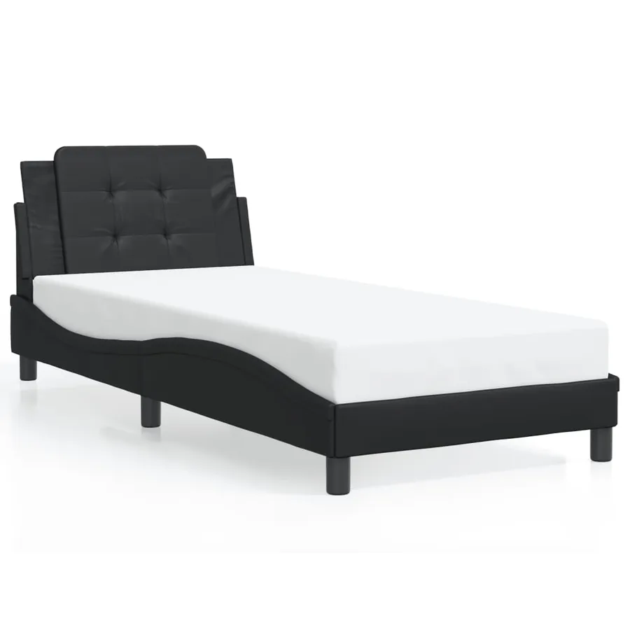 Cadre de lit avec LED sans matelas Zadar noir 90x200 cm - 5