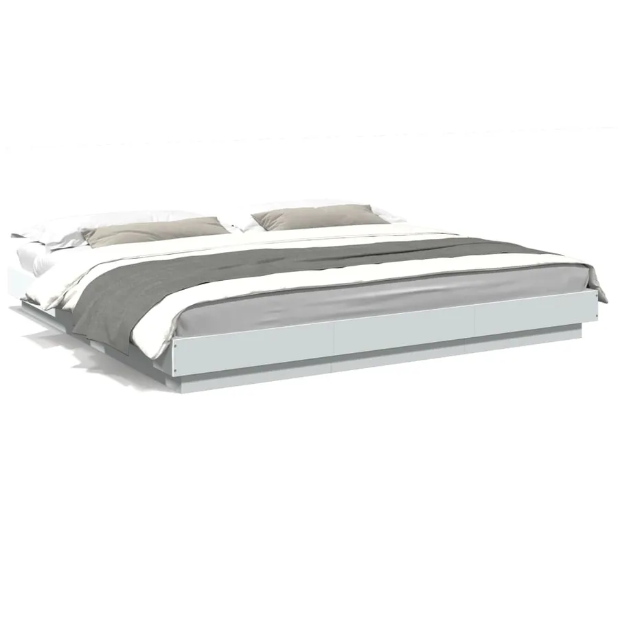 Cadre de lit sans matelas blanc 180x200 cm - 2
