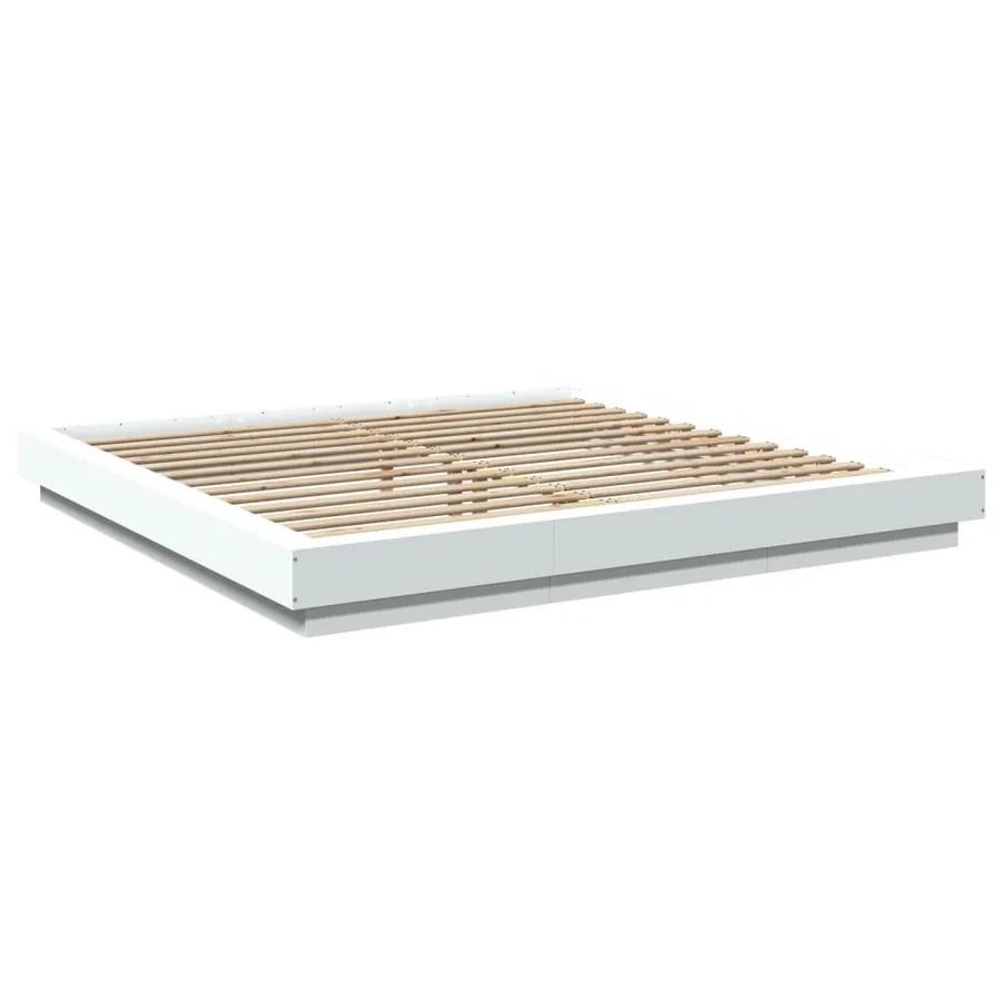 Cadre de lit sans matelas blanc 180x200 cm - 3