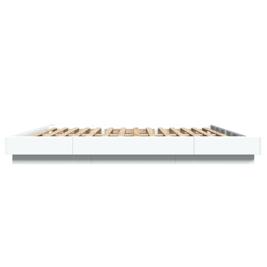 Cadre de lit sans matelas blanc 180x200 cm - 5