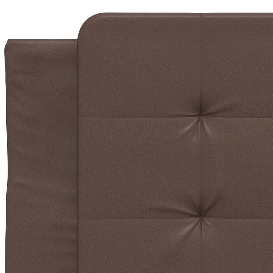 Cadre de lit sans matelas Zadar marron 90x200 cm similicuir - 10
