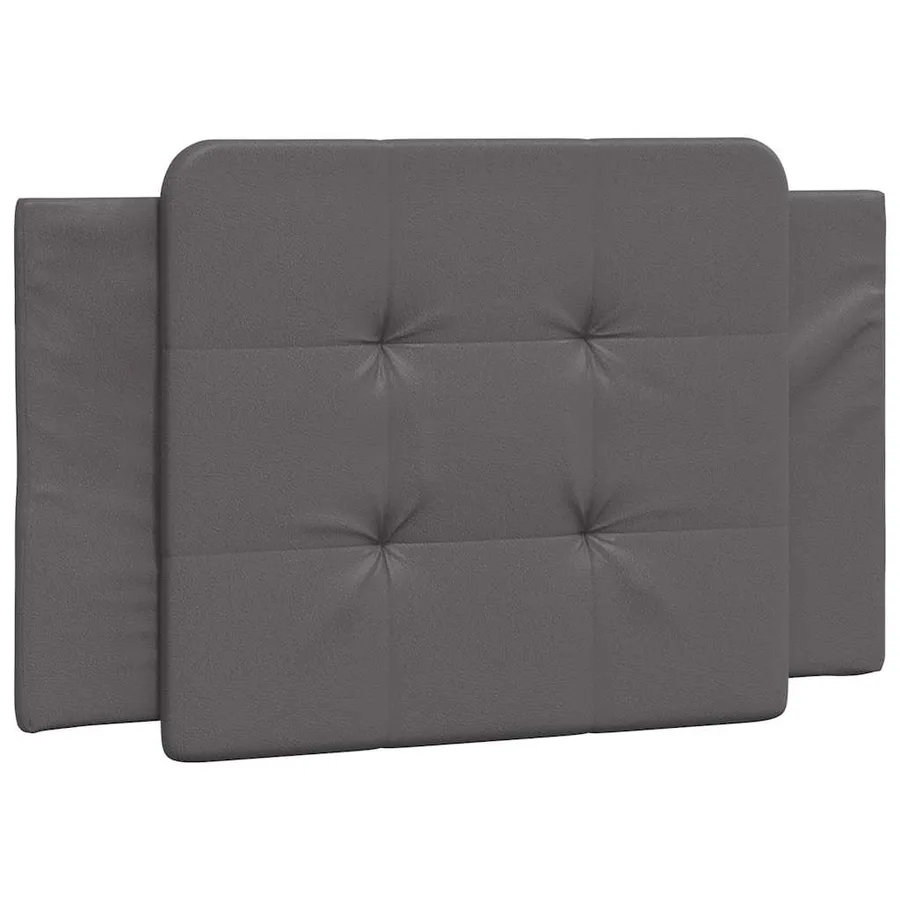 Cadre de lit sans matelas Zadar gris 100x200 cm similicuir - 8