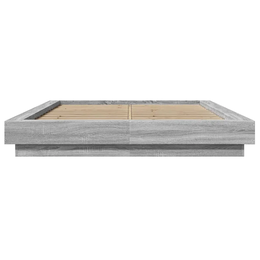 Cadre de lit sans matelas sonoma gris 140x200 cm - 4
