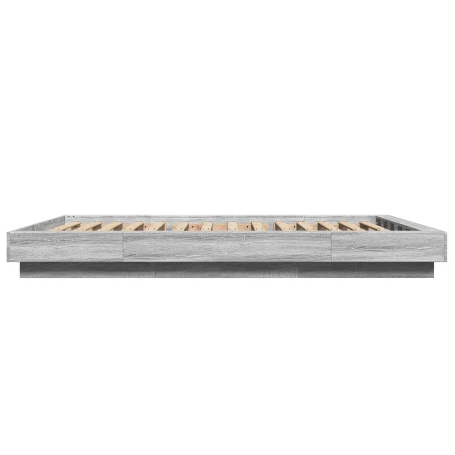 Cadre de lit sans matelas sonoma gris 140x200 cm - 5