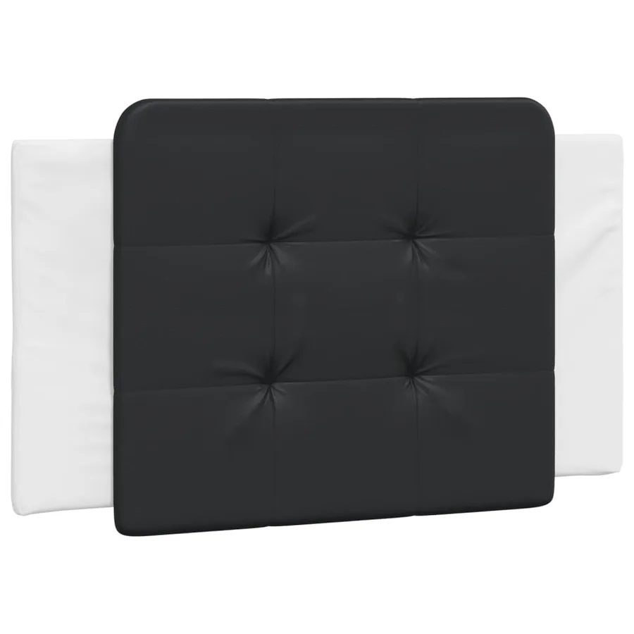 Cadre de lit sans matelas Zadar blanc et noir 90x190 cm similicuir - 5