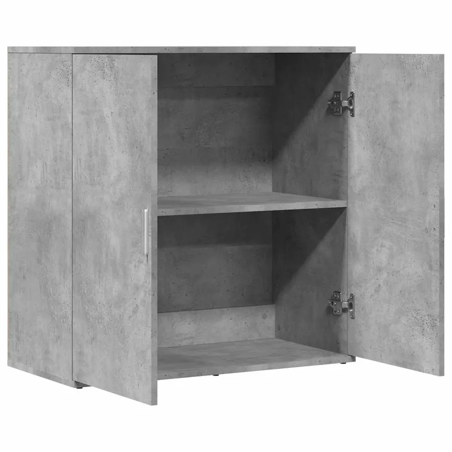 Buffet gris béton 79x38x80 cm bois d'ingénierie - 6