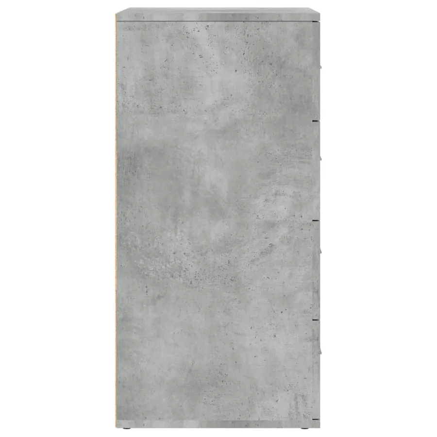Buffets 3 pcs gris béton bois d'ingénierie - 6