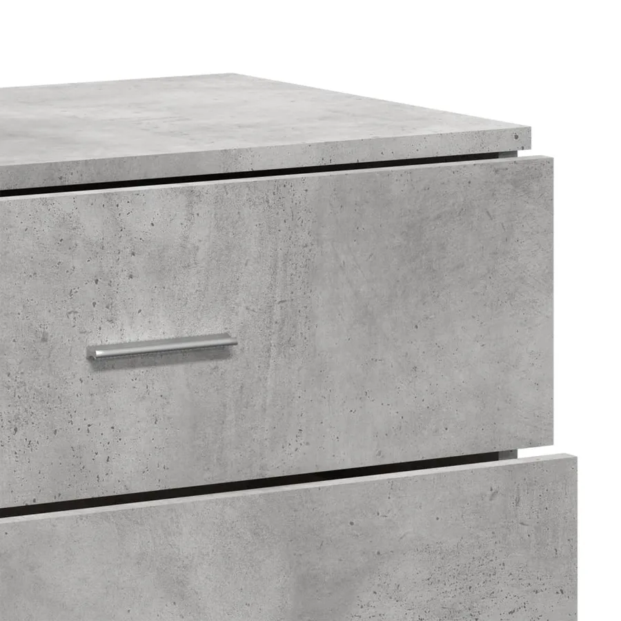 Buffets 3 pcs gris béton bois d'ingénierie - 8