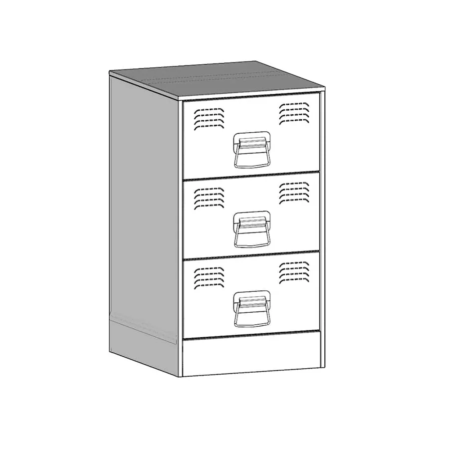 Table de chevet blanc 34,5x39x62 cm acier - 11