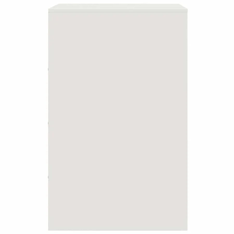 Table de chevet blanc 34,5x39x62 cm acier - 8