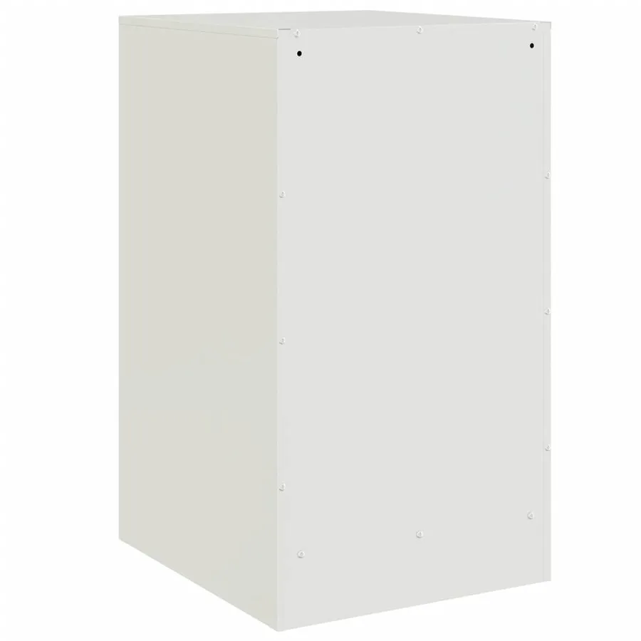 Table de chevet blanc 34,5x39x62 cm acier - 9