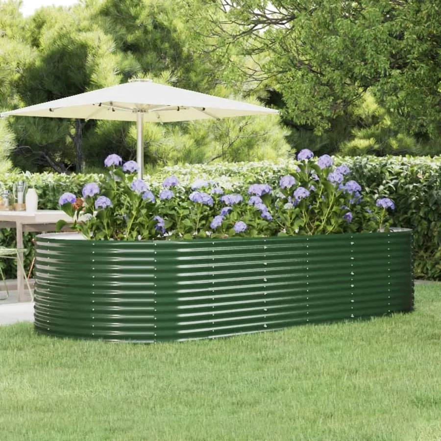 Lit surélevé de jardin Vert Acier galvanisé