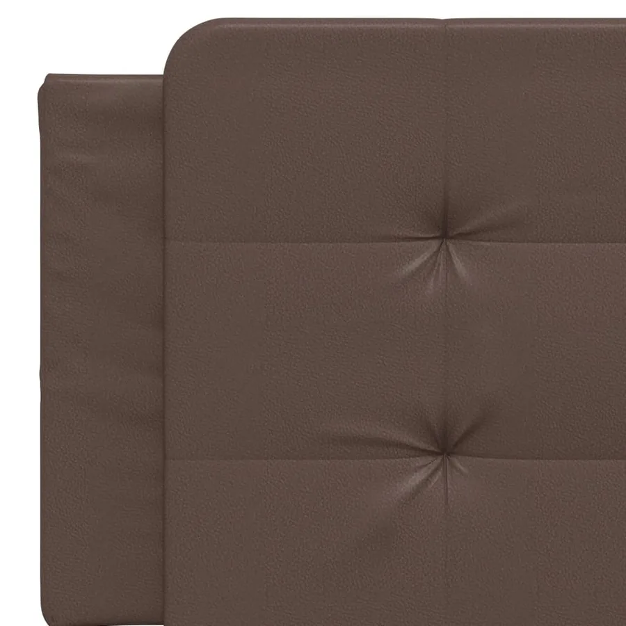 Lit avec matelas Zadar marron 160x200 cm similicuir - 7