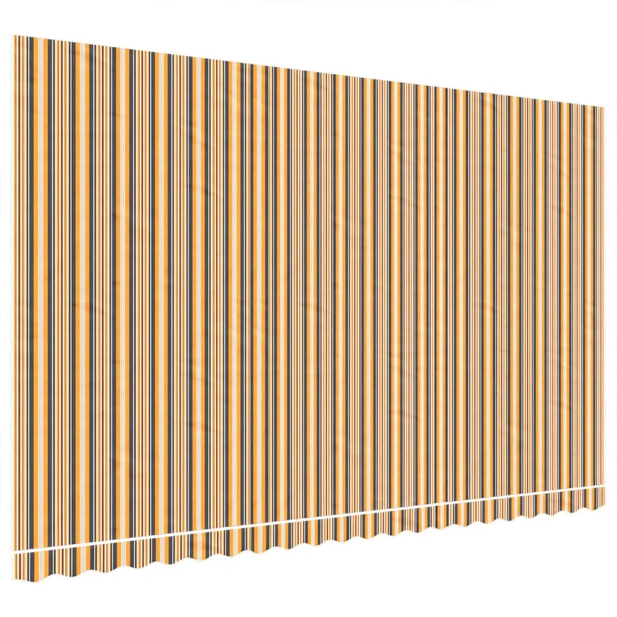 Tissu de remplacement pour auvent orange et noir 5x3 m polyester - 2