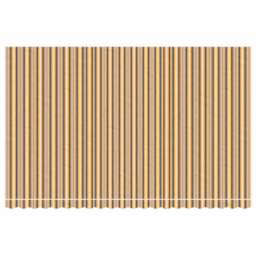 Tissu de remplacement pour auvent orange et noir 5x3 m polyester - 3