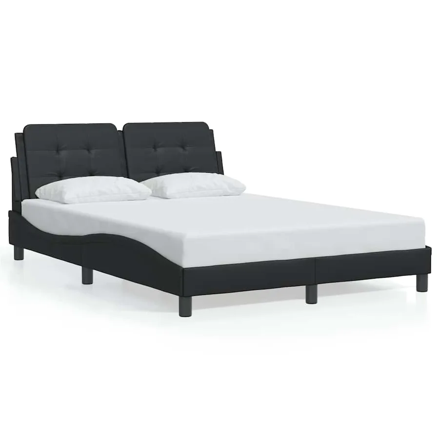 Cadre de lit sans matelas Zadar noir 120x200 cm similicuir - 2