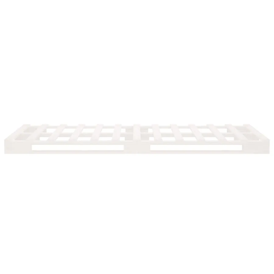 Cadre de lit sans matelas blanc 75x190 cm bois de pin massif - 8