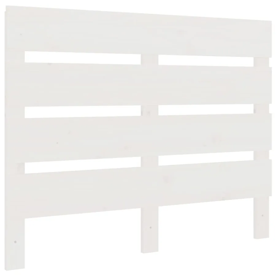 Cadre de lit sans matelas blanc 75x190 cm bois de pin massif - 9