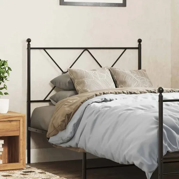 Tête de lit de remplacement métal noir 90 cm