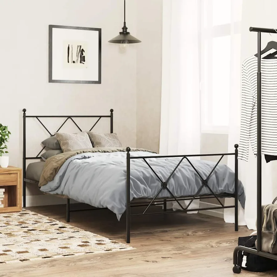Tête de lit de remplacement métal noir 90 cm - 3
