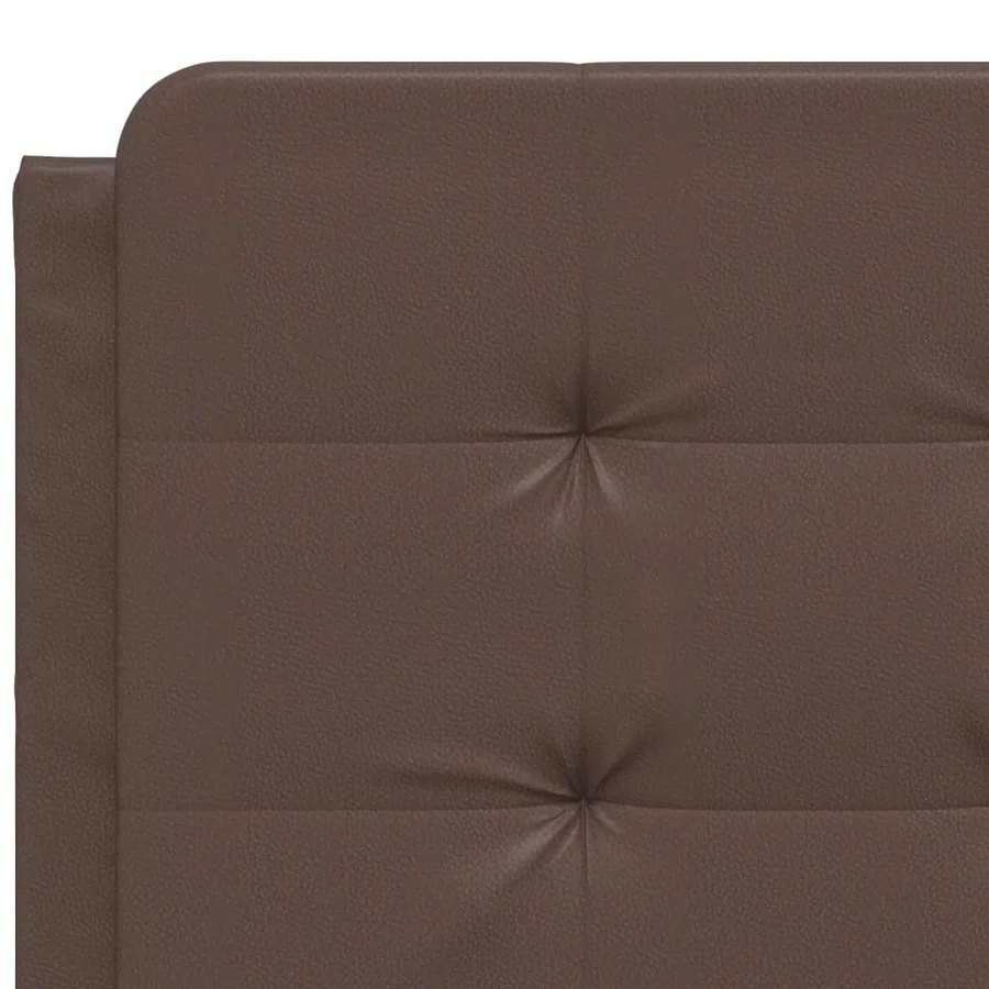 Cadre de lit sans matelas Zadar marron 120x200 cm similicuir - 7