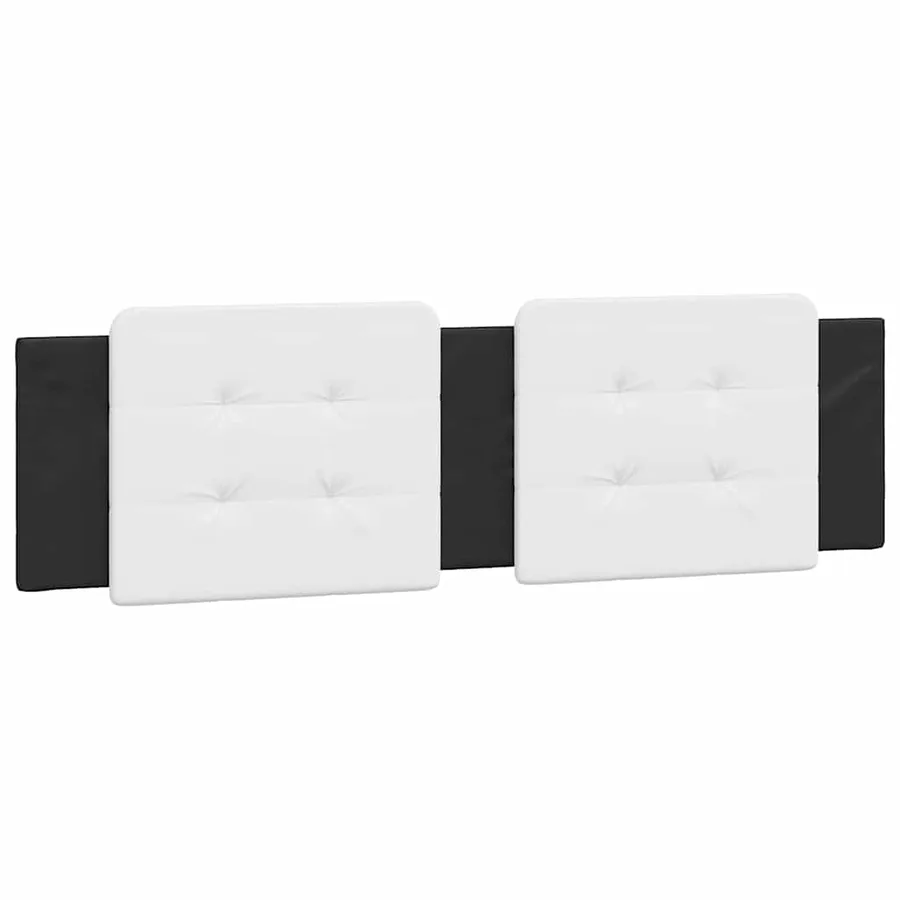 Cadre de lit sans matelas Zadar noir et blanc 180x200 cm similicuir - 8