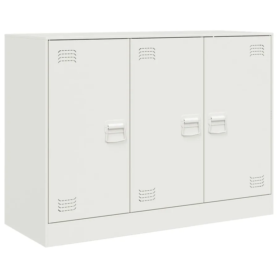 Buffet blanc 99x39x73 cm acier - 2