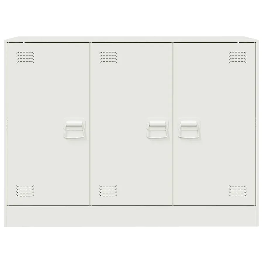 Buffet blanc 99x39x73 cm acier - 6