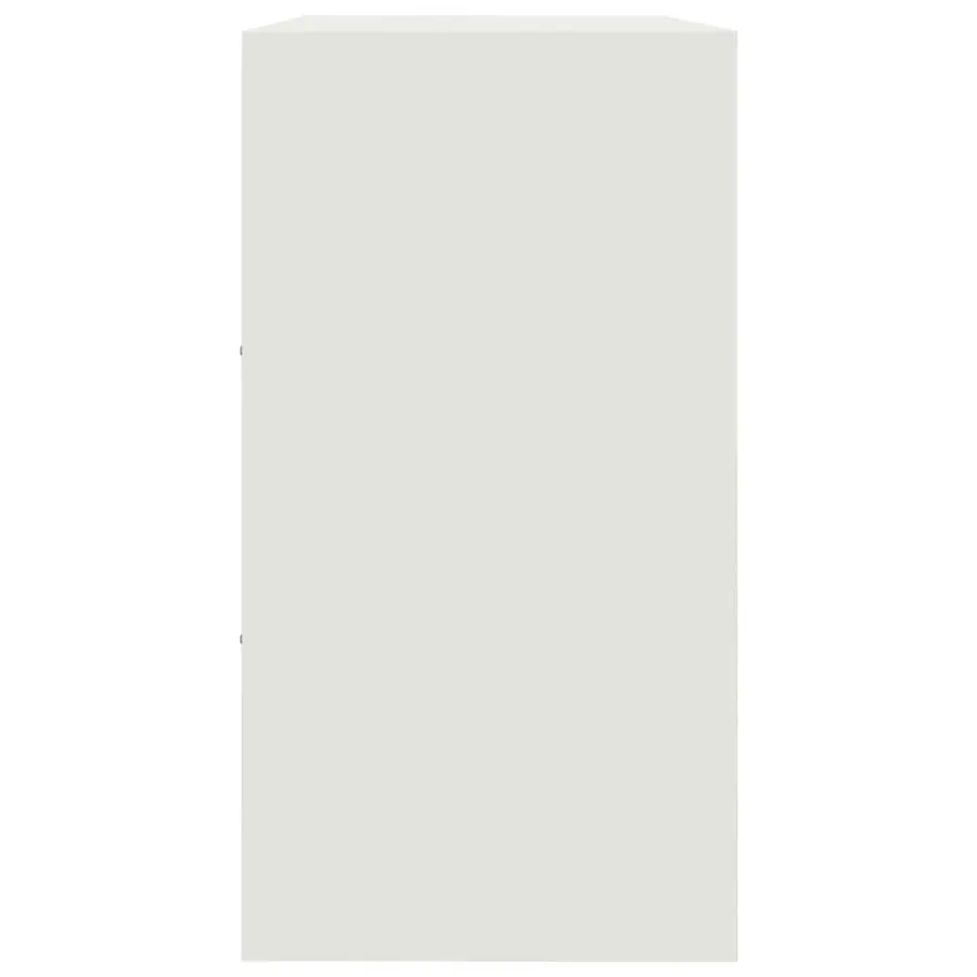 Buffet blanc 99x39x73 cm acier - 8