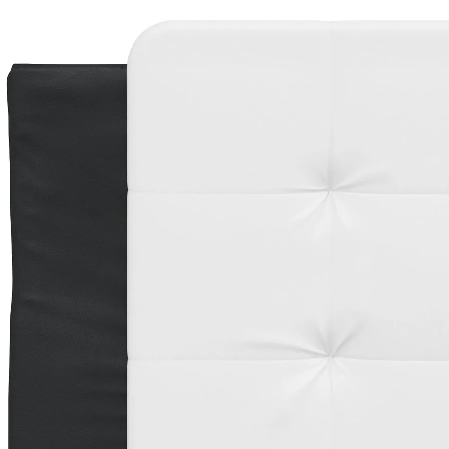 Cadre de lit avec LED sans matelas Zadar noir et blanc 100x200 cm - 11
