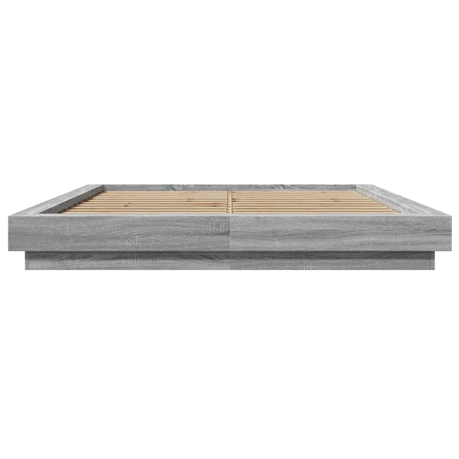 Cadre de lit sans matelas sonoma gris 160x200 cm - 4