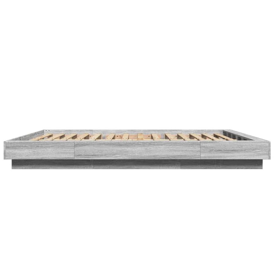 Cadre de lit sans matelas sonoma gris 160x200 cm - 5