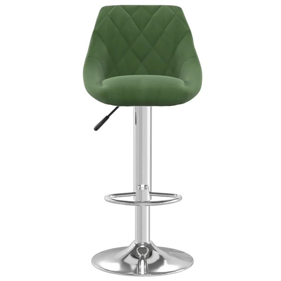 Tabourets de bar lot de 2 vert foncé velours - 4