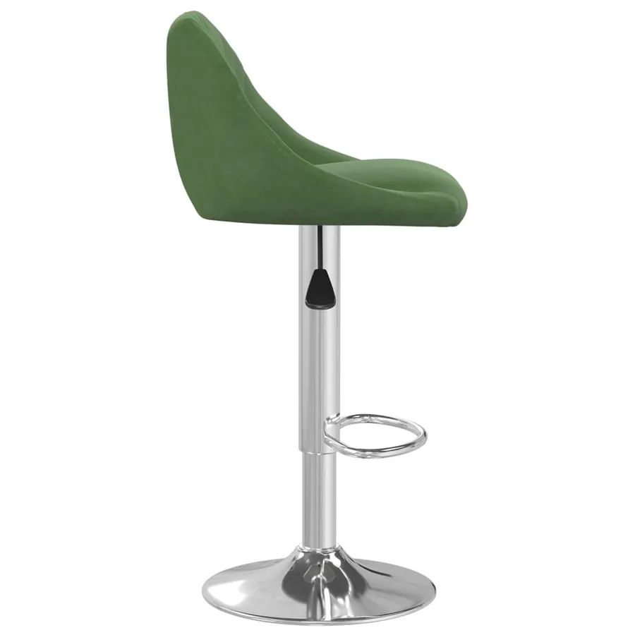 Tabourets de bar lot de 2 vert foncé velours - 5