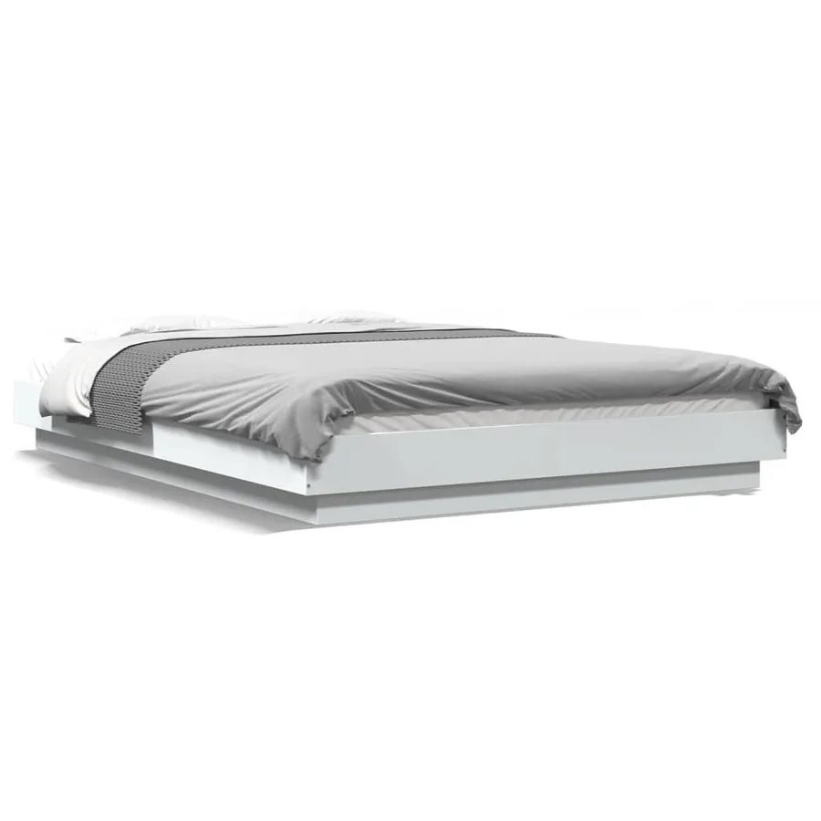 Cadre de lit sans matelas blanc 120x200 cm - 2