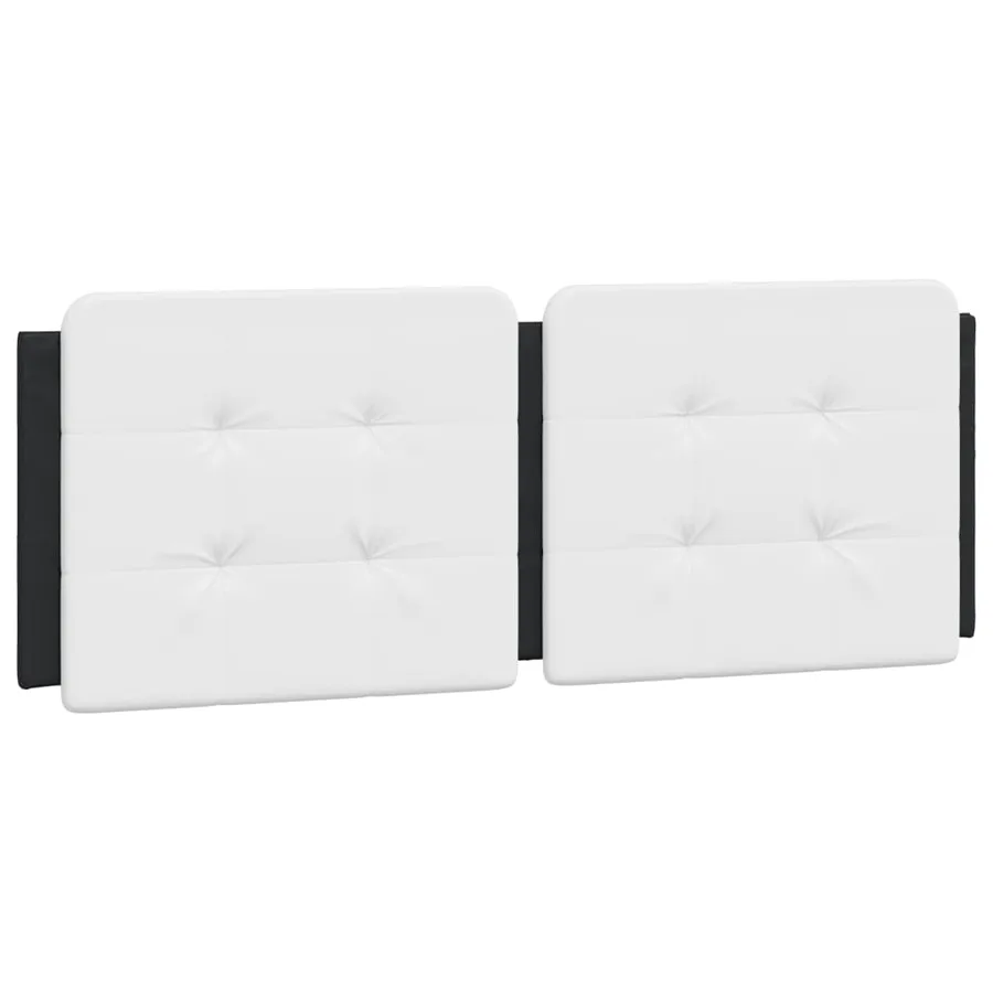 Coussin de tête de lit Zadar blanc et noir 140 cm similicuir - 2