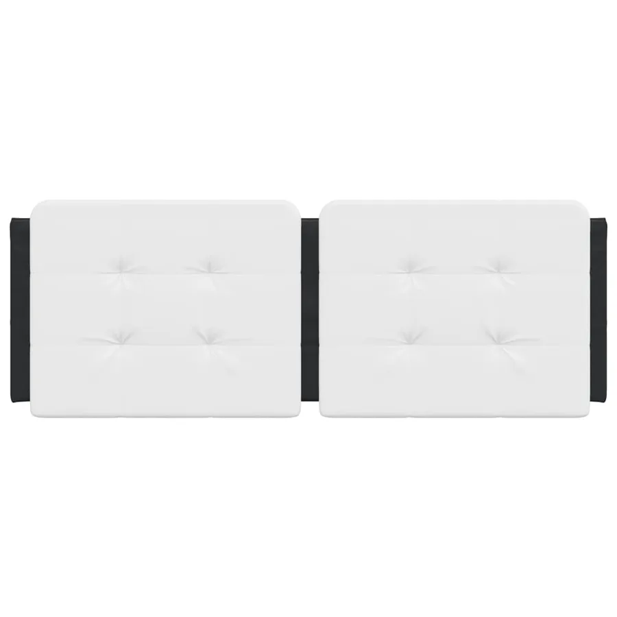Coussin de tête de lit Zadar blanc et noir 140 cm similicuir - 4