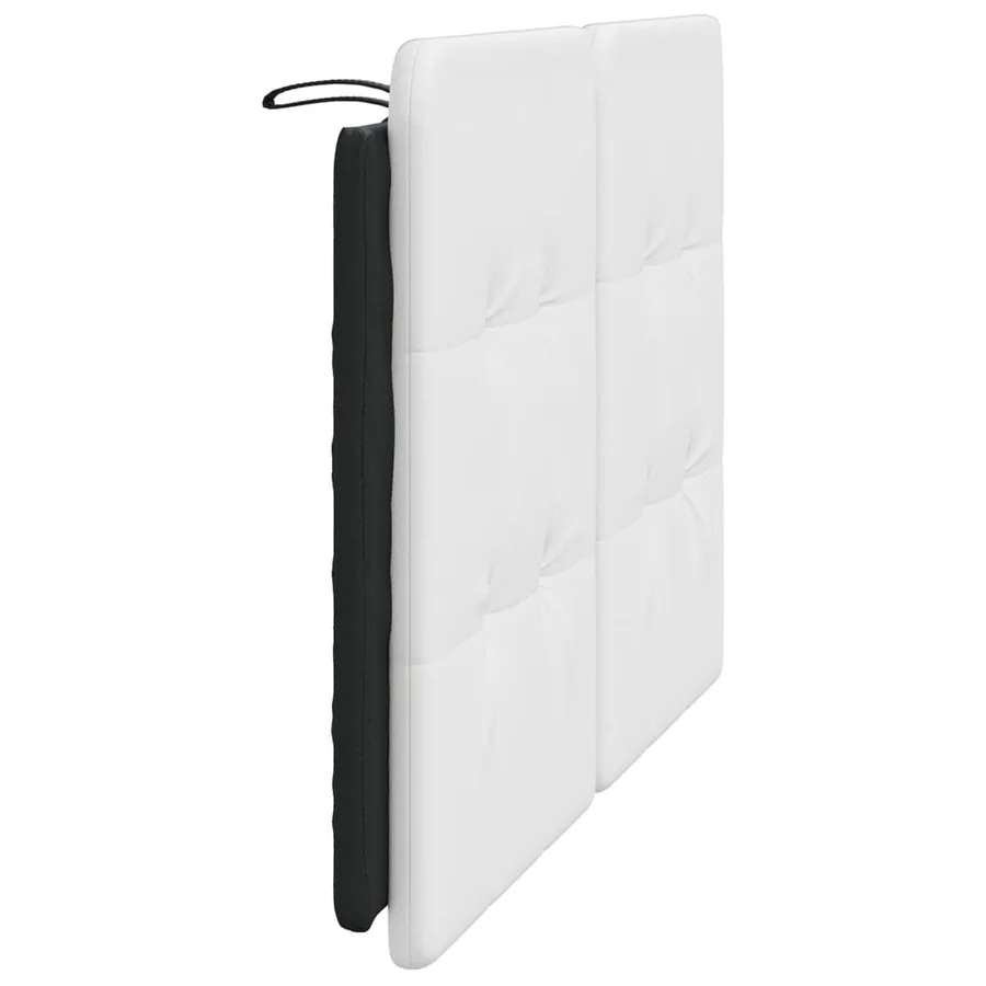 Coussin de tête de lit Zadar blanc et noir 140 cm similicuir - 5