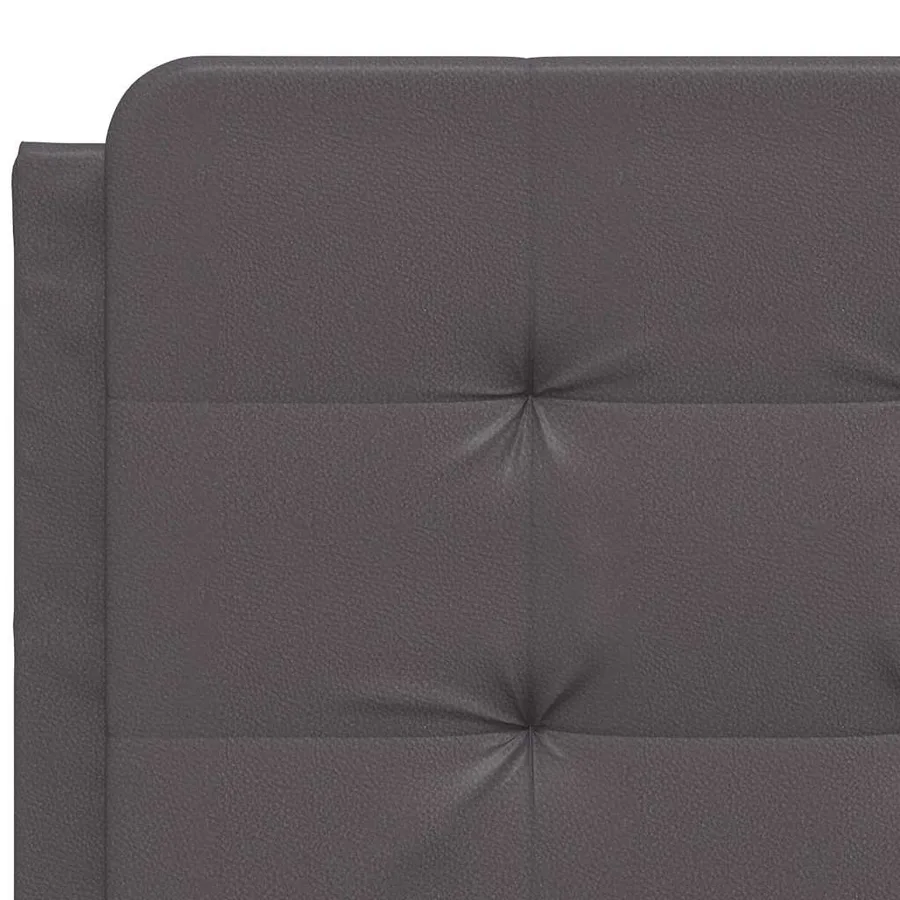 Cadre de lit sans matelas Zadar gris 140x200 cm similicuir - 10