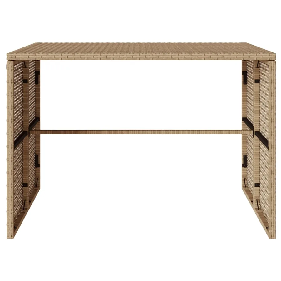 Ensemble à manger de jardin et coussins 3 pcs Beige poly rotin - 9