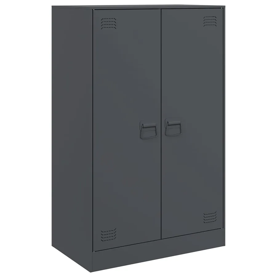 Buffet anthracite 67x39x107 cm acier - 2