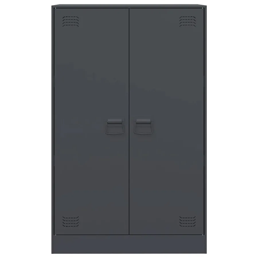 Buffet anthracite 67x39x107 cm acier - 6