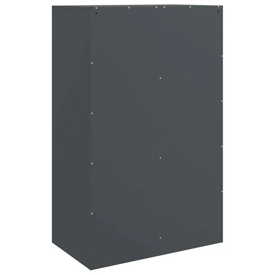 Buffet anthracite 67x39x107 cm acier - 9