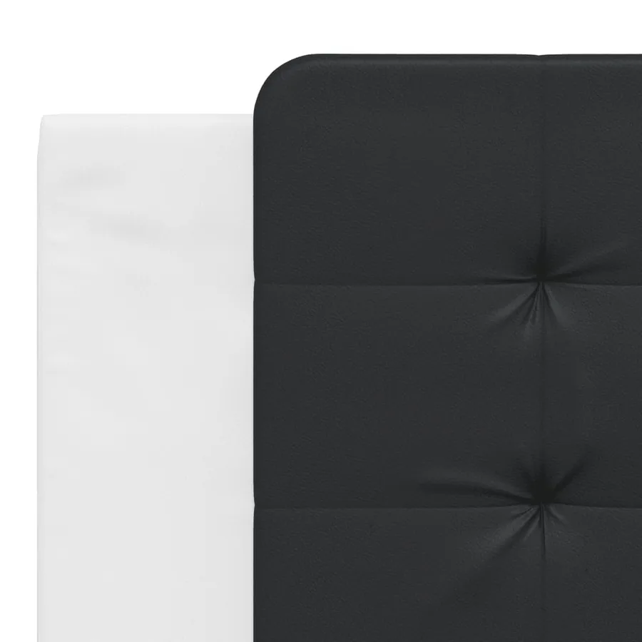 Cadre de lit avec LED sans matelas Zadar blanc et noir 180x200 cm - 11