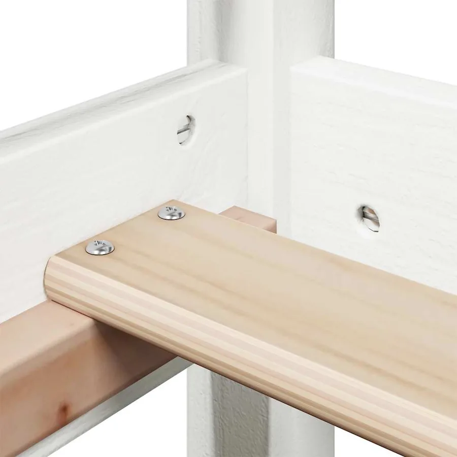 Cadre de lit sans matelas blanc 80x200 cm bois massif de pin - 7
