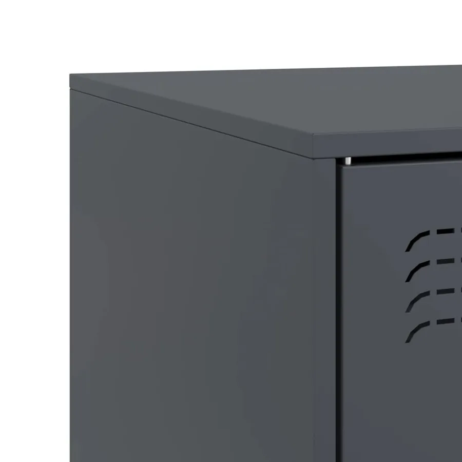 Meubles TV 2 pcs anthracite 67x39x44 cm acier - 11