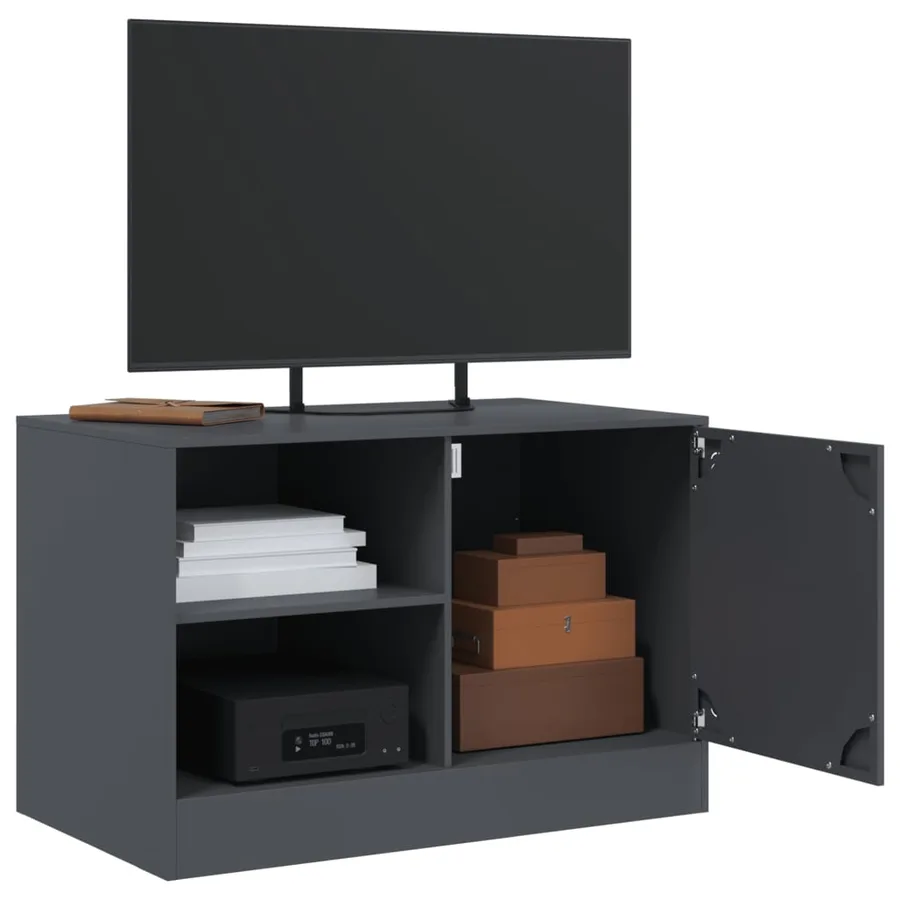 Meubles TV 2 pcs anthracite 67x39x44 cm acier - 4